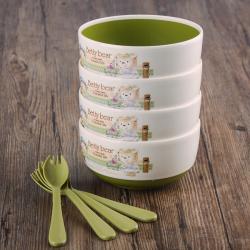 得力熊大號(hào)典雅雙色餐