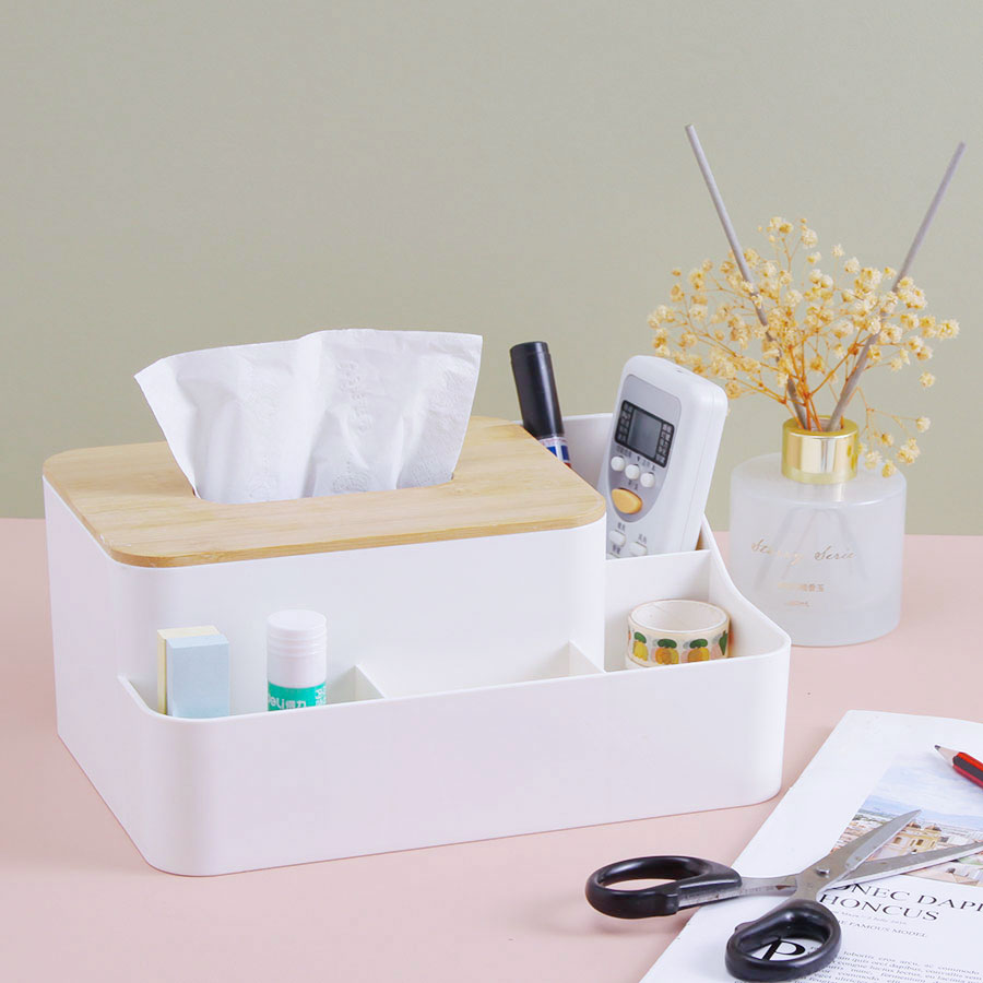 簡約竹木多用收納紙巾