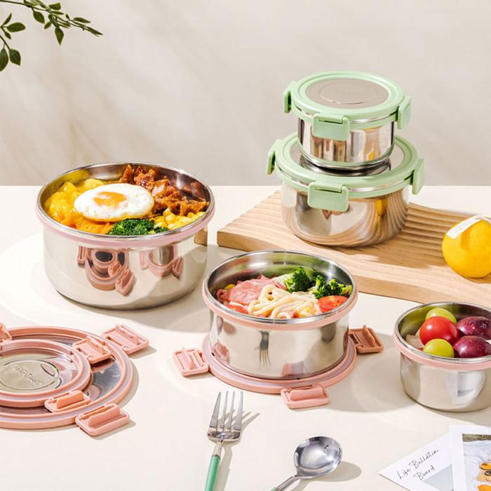 圓形內(nèi)嵌不銹鋼餐盒(小號/中號/大號)(201#)