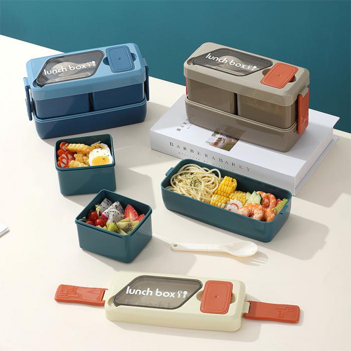 北歐雙層兩杯飯盒(1100ML)