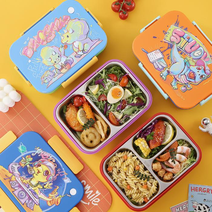 簡約不銹鋼分格飯盒(2分格/3分格)